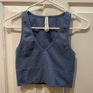 Light blue athletic crop top